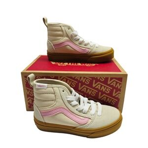 Vans Ashwood Hi Decon Kids Shoes Oatmeal Pink Gum VN000E8K2LH Size 11.0 UY